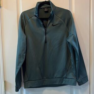Men’s Nike lightweight 3/4 zip sweatshirt, size Medium, color: green